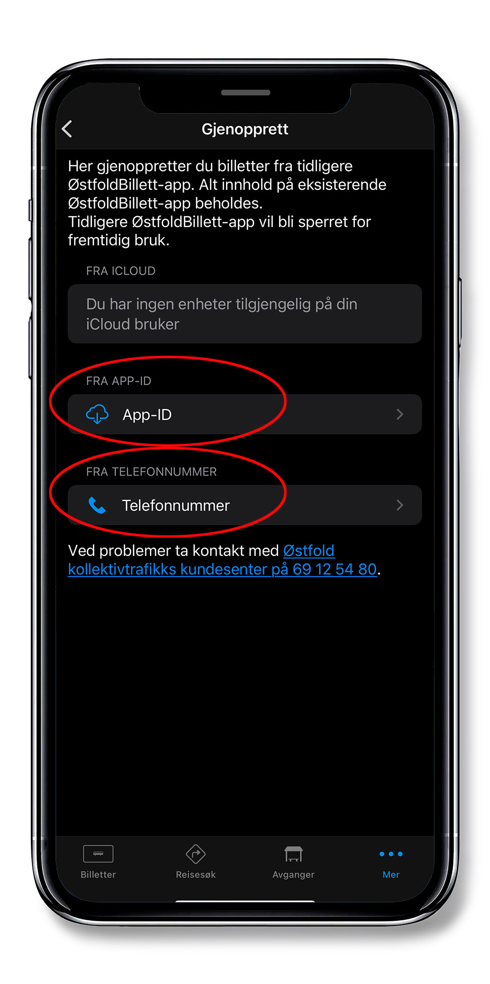 Visning finne app-id